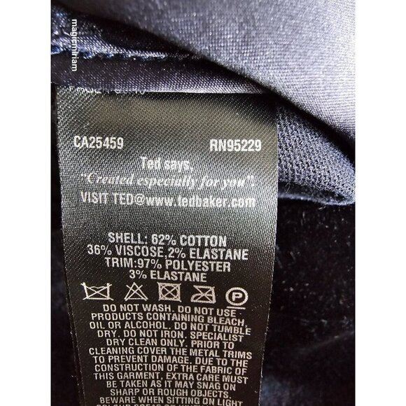 BNWT Ted Baker London Curved Hem Velvet Jogger - Picture 10 of 13